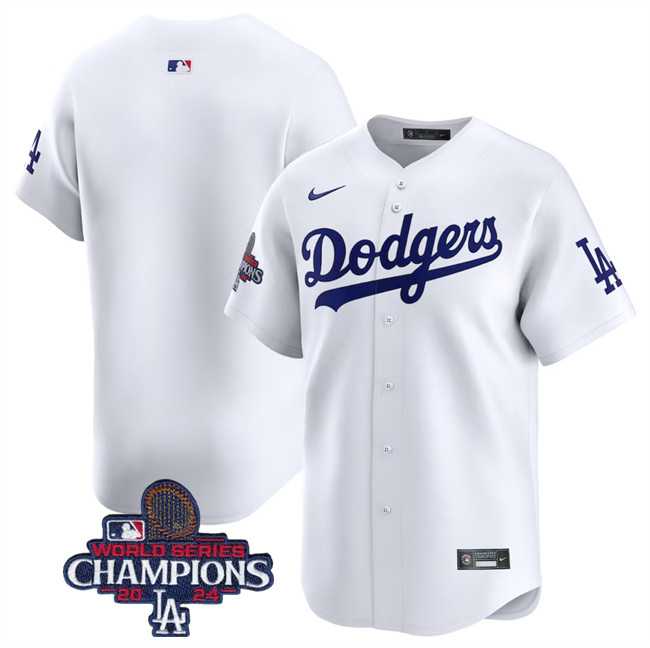 Men%27s Los Angeles Dodgers Blank White 2024 World Series Home Limited Stitched Baseball Jersey->los angeles dodgers->MLB Jersey
